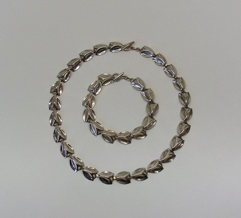 Hermann Siersbøl Sterling sølv Halskæde og armbånd