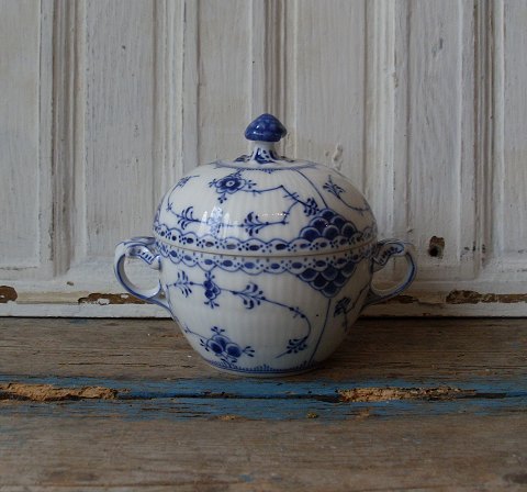 Royal Copenhagen Musselmalet halvblonde stor sukkerskål no. 606