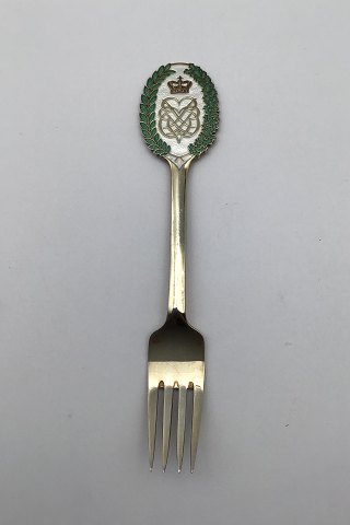 Anton Michelsen Mindegaffel I forgyldt Sterling Sølv fra 1968.