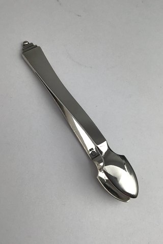 Georg Jensen Pyramid 830 Silver Sugar Tongs No 166 from 1920s