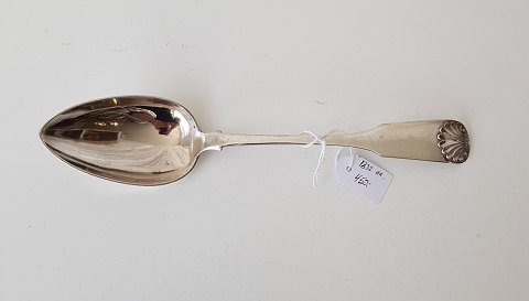 Antik Musling sølvske med Grevekrone fra 1832