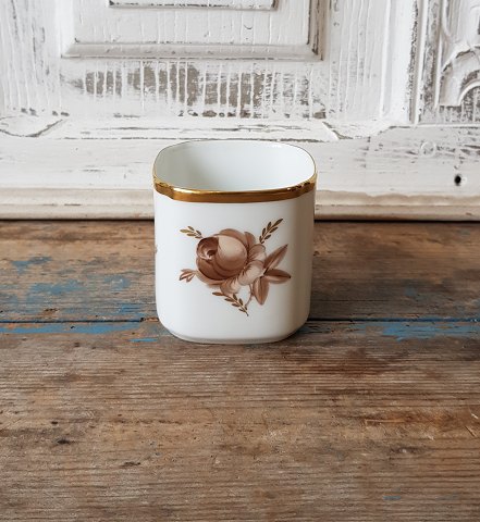 Royal Copenhagen Brun rose cigaretbæger/vase no. 1055