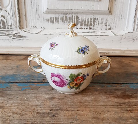 Royal Copenhagen Full Saxon Flower Sugar Bowl no. 1680