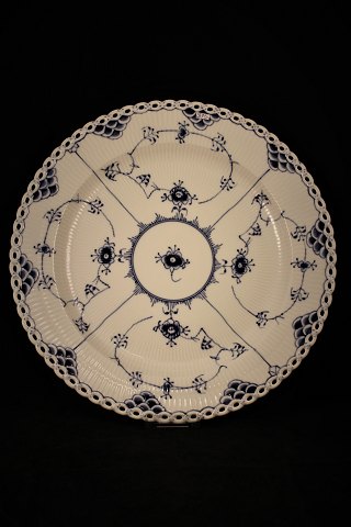 Royal Copenhagen Blue Fluted full lace round dish. 
Dia.: 33.5cm. 
RC# 1/1041...