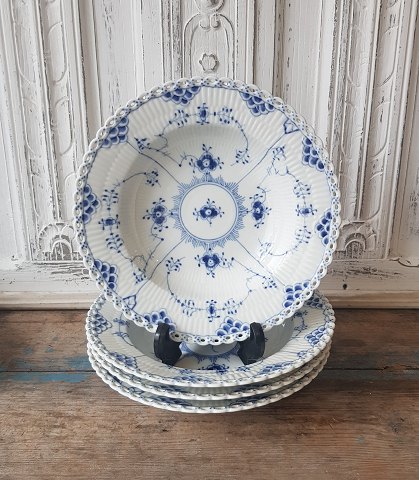Royal Copenhagen Blue Fluted Full Lace soup Plate no. 1079 - 23 cm.