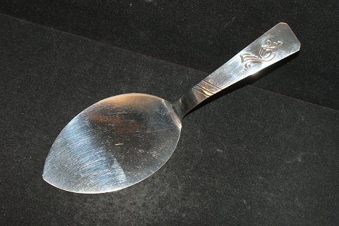 Cake server Waterlily ( Åkande ) Danish silver cutleryChr. Fogh Silver