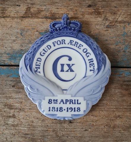 Royal Copenhagen, commemorative plaque for the 100th anniversary of Christian the IX