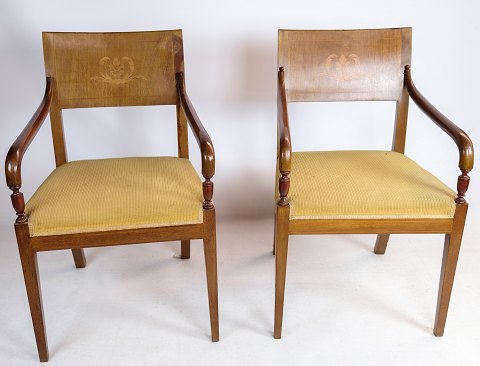 Armchairs, mahogany, empire, marquetry, 1920Great condition