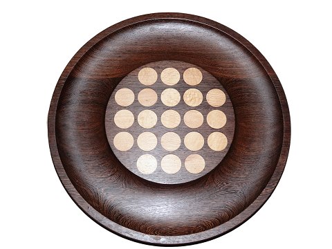 Skjøde Skern DenmarkLarge round wedge wood dish