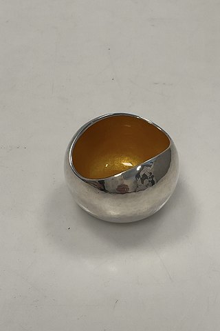 Georg Jensen Sterling Sølv Saltkar med Gul Emaje af Søren Georg Jensen No. 1067