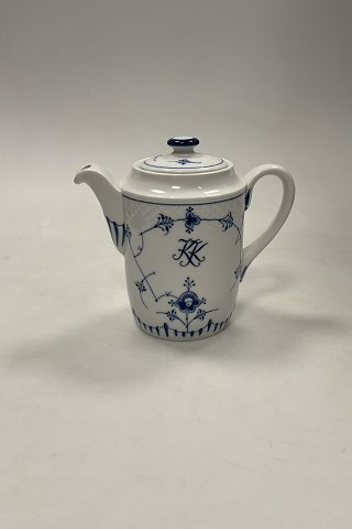 Bing and Grondahl Blue Traditional Blue Fluted Hotel Coffee Pot with Logo No. 1051