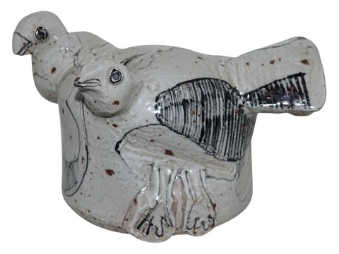 Bing & Grøndahl stentøjsfigurTo fugle af Sten Lykke Madsen