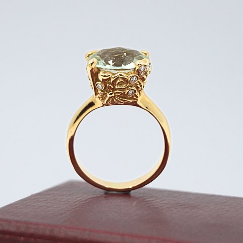 Ring i 14 kt. guld med topas