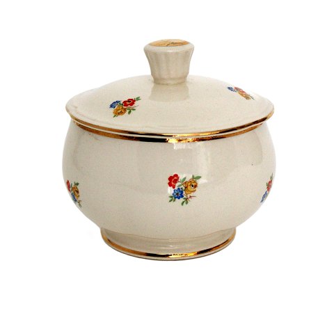 Sukkerskål med låg, Anna Sofie, Aluminia