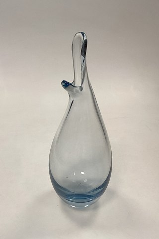 Holmegaard Duckling / Beak Vase of clear/aqua colored glass