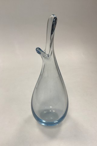 Holmegaard Duckling / Beak Vase of clear/aqua colored glass