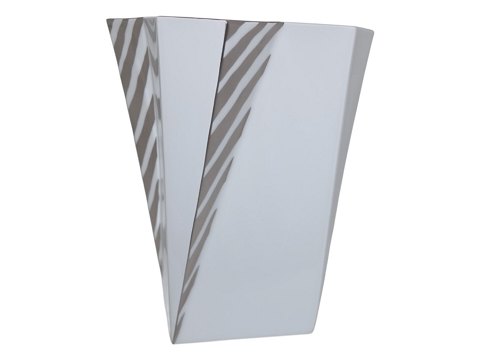 Bing & Grøndahl FuturaHøj vase med sølvdekoration