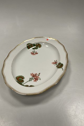 Royal Copenhagen Art Nouveau Stel No. 225 Pelargonoe Ovalt Fad No. 2043