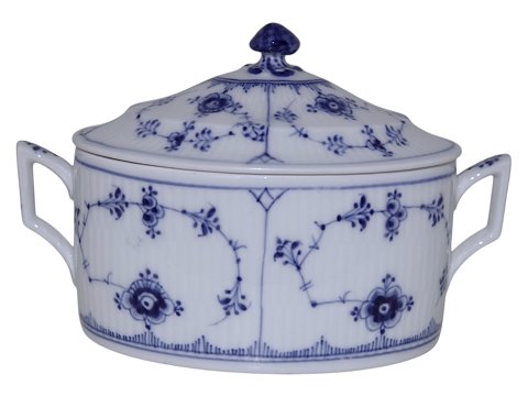 Musselmalet RifletSjælden, oval sukkerskål