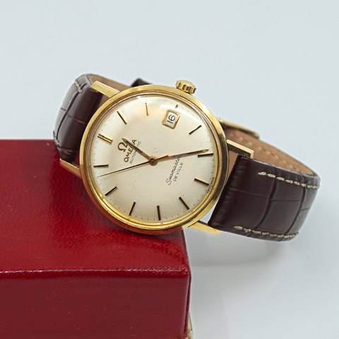 Omega; Seamaster wristwatch in 14 carat gold, 1968