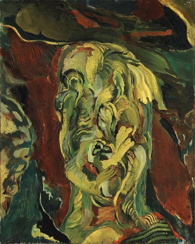 "Portræt maleri" Oliemaleri på lærred, sign bag på maleriet. Maleriet har været 
udstillet på Svend Wiig Hansens retrospektive udstilling på Statens museum for 
kunst i 1990. Maleriet er blevet renset hos konservator og har fået ny 
naturramme.