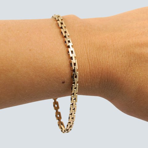 A bracelet in 14k gold, l. 19.5 cm