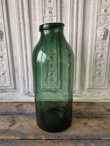 Stort grønt sylteglasAalborgglasværk 1899.Højde 51 cm.
