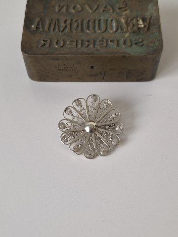 Filigran broche i sterlingsølv