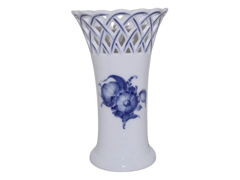 Blå Blomst FlettetSjælden vase med gallerikant