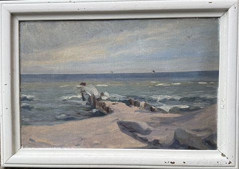 Arthur Nielsen: Maleri med motiv fra Tisvilde Strand ca. 1930
