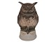 Rare and large Royal Copenhagen figurineOwl and two fauns