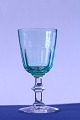 Chr 8. white wine glass uranium green.Height: 12.3 cm.SOLD