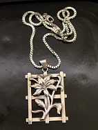 Art deco 830 silver pendant