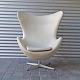 Arne Jacobsen lænestol ÆggetHvid læder