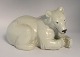 Royal Copenhagen. Porcelain figurine. Lying Polar Bear. Model 238 (21520). Length 22 cm. (2 quality)