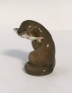 Royal Copenhagen. Porcelain figure. Otter with fish. Model 2333. Height 5 cm. (1 quality)