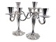 Dansk sølvPar fire-armet lysestager i sølv fra 1929