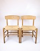 Set Of Two Dining Chairs - Model J39 - Folk Chair - Oak - Børge Mogensen - FDB Furniture - 1960s