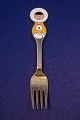 Michelsen Christmas fork 1969 of Danish gilt 
sterling silver