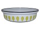 Lotus emalje skål med limegrøn dekoration