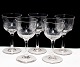 5 krystal vinglas med slibning