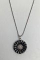 Georg Jensen Sterling Silver Marguerit (Daisy) Pendant (Black)