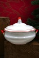 Old Swedish Christmas tureen in faience with a gnome on the top of the lid and on the handles...