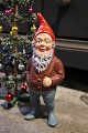 Old Swedish painted terracotta Santa with fine patina...