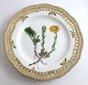 Royal Copenhagen Flora Danica. Lunch plate with open-work border. Design # 3554. Diameter 23 cm. (1 quality). Tussilago farfara L