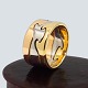 Georg Jensen, Nina Koppel; Fusion ring, three rings made in 18k, gold, white gold and rose gold