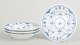 Royal Copenhagen Blue Fluted Half Lace, set of four small deep plates.