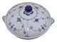 Blue Fluted PlainRare small round lidded bowl