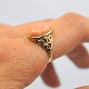 A coral ring in 14k gold