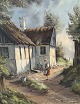 Kjeld KrautwaldPige udenfor en gård750kr
